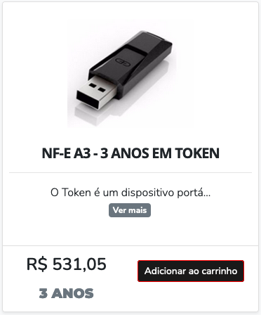 NF-e A3 Token - 36 Meses