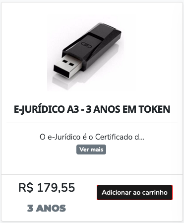 e-Jurídico A3 - 3 anos em token