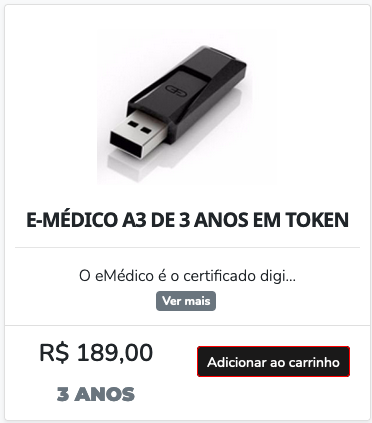 e-Médico A3 de 3 anos em token